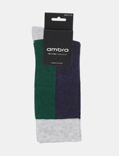 Load image into Gallery viewer, Ambra Men's Two Tone Crew Sock
