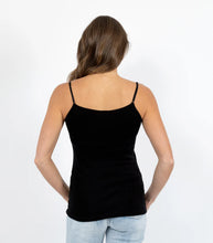 Load image into Gallery viewer, Baselayers Pure Wool Rib Cami - Black
