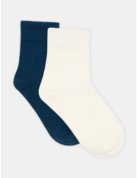Ambra 2pp Rib Top Crew Sock
